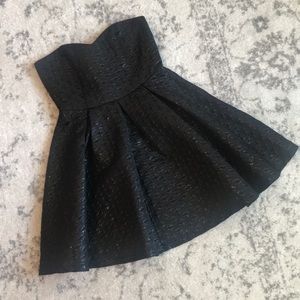 Black Strapless Poofy NYE Party Dress